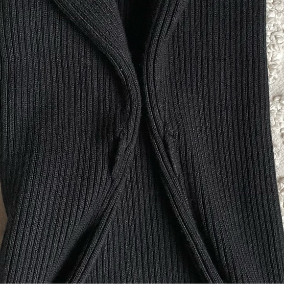 Y2K Black Ribbed Stretchy Dress small - Picture 7 of 9